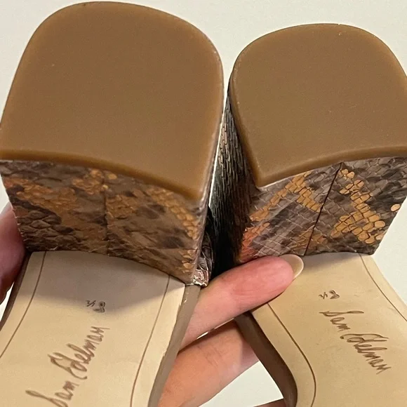 SAM EDELMAN ANIMAL PRINT BLOCK HEEL SANDAL - 8.5 - Picture 2 of 4